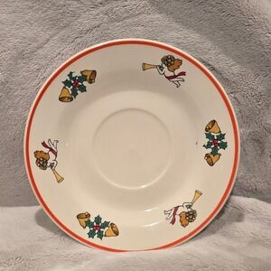 Jamestown China The Joy of Christmas Saucer Plates Set of 11 Angels Bells Holly